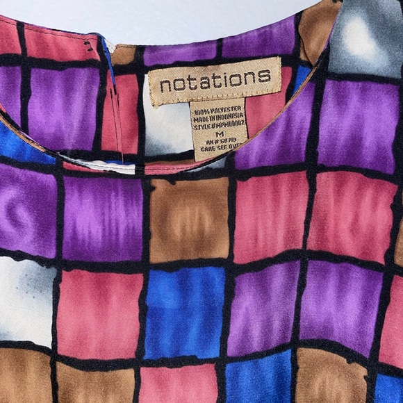 💜Notations Colorful Geometric Women's Top - Picture 3 of 6
